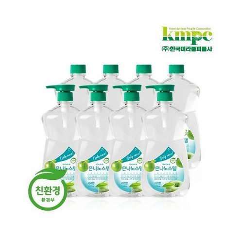 은나노스텝 시즌3 주방세제 1100ml 사과향 8개+ 펌프4개, 1개