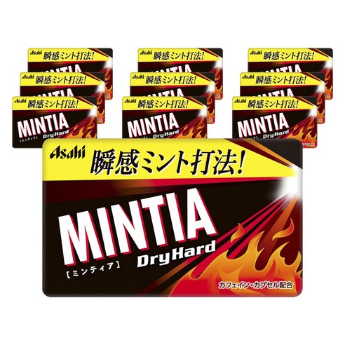 Asahi Mintia 아사히 민티아 드라이 하드 민트사탕 50개입 10팩, 10개