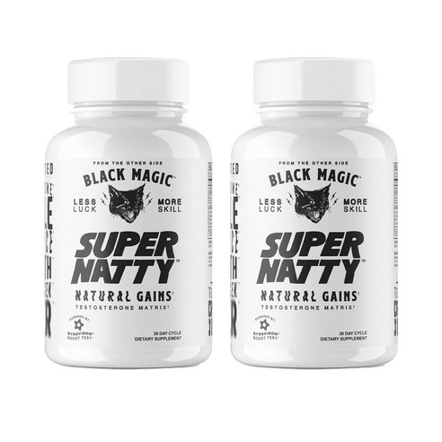 Black Magic 슈퍼 내티 내추럴 게인 테스토스테론 매트릭스 캡슐, 120개입, 2개, 120정