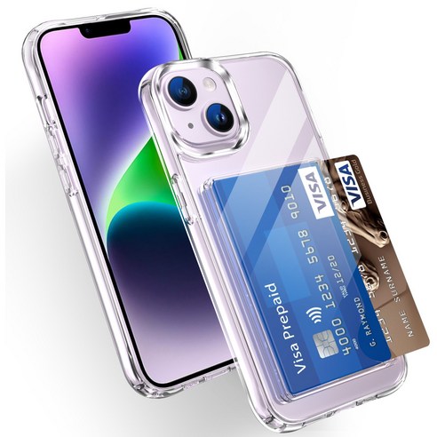 투명한 디자인과 카드 수납 기능의 실용적인 아이폰 케이스