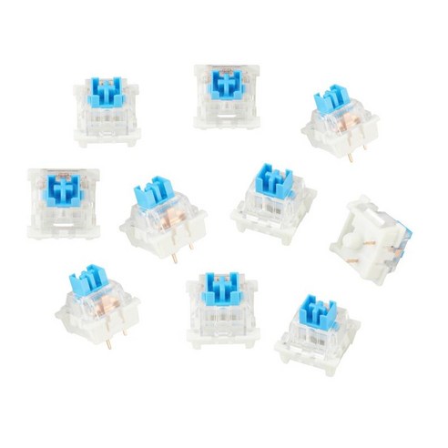 3Pin 기계식 키보드 스위치 MX 스위치 키보드 초보자용 기계식 스위치, 싱글 15x15x17mm, ABS 플라스틱, 방진 블루