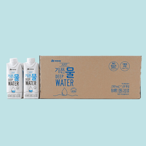 [공식판매처] 자연드림 종이팩 생수 해양심층수 JUST기픈물, 1000ml, 12개