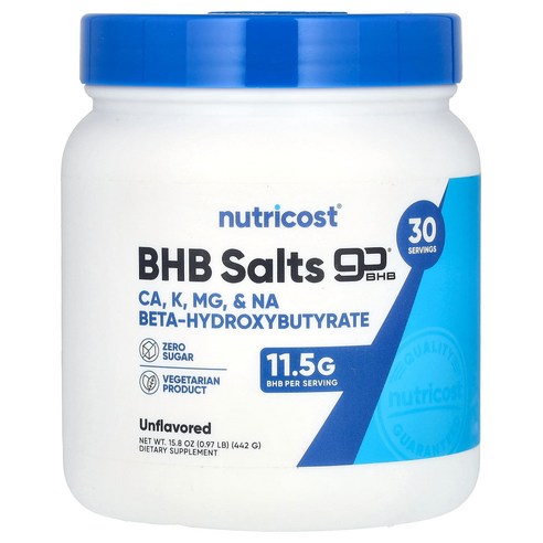 Nutricost BHB 소금 goBHB® 무맛 442g(0.97lb)