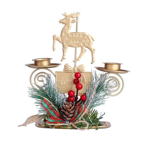 거실을 위한 장식적인 촛대 창조적인 크리스마스 초 대 테이블 장식, 크리스마스 사슴, 철