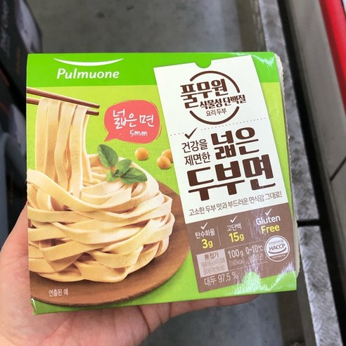 풀무원 넓은 두부면 100g, 아이스박스 포장, 1개