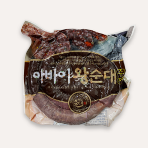 쫄깃한 아바이 왕순대 야채 찹쌀 돼지부속물 속초 1kg, 1개