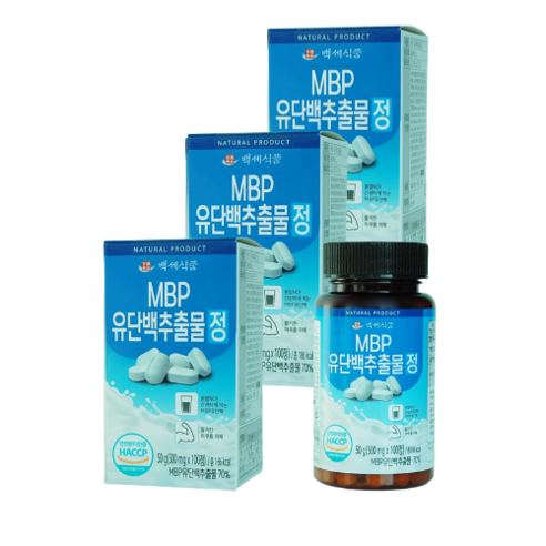 뼈엔엠비피mbp 뼈 근육엔 MBP 유단백추출물 100정 x 500mg 아미노산 해썹인증, 1개, 600mg Best Top3