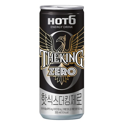 핫식스 더킹 제로 에너지 드링크, 355ml, 24개