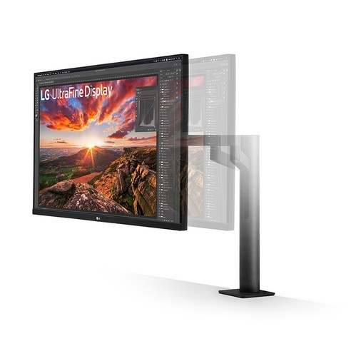 좁은 공간, 깔끔한 데스크를 위한 32인치 4K USB-C 모니터, LG 32UN880K