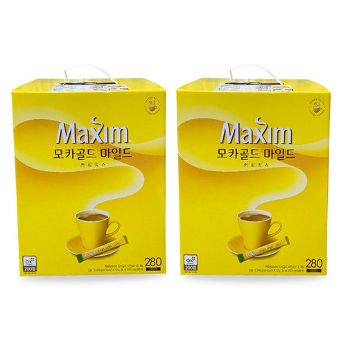 맥심 모카골드 마일드 커피 믹스, 280개입, 2세트