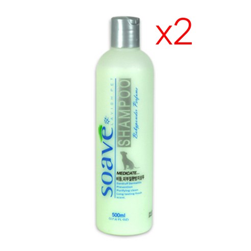 반려동물 비듬 피부병 약용 샴푸, 2팩, 500ml