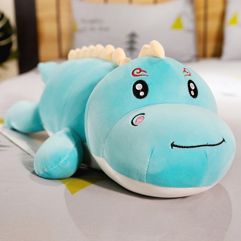 가팡 공룡 바디필로우 블루 스마일 80cm