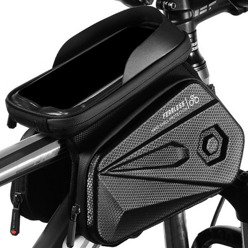 Xzante WEST BIKING 6.5 인치 자전거 가방 프론트 프레임 MTB 방수 프레스 스크린 탑 튜브 사이클링을위한 휴대 전화, 검은 색