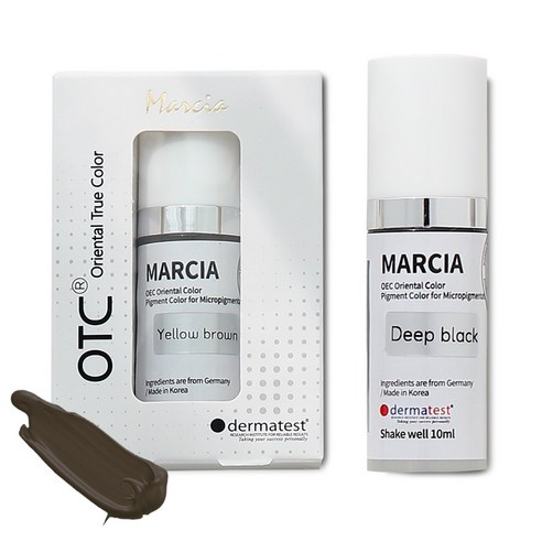 마르시아 고농축 프리미엄 엠보색소 10ml 반영구화장 타투 색소, 딥브라운, 1개
