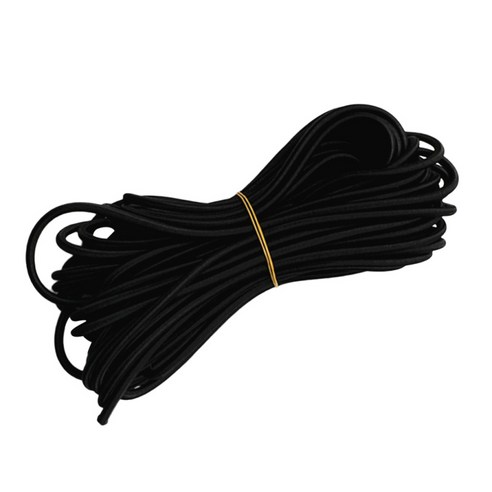 6mm 1-50 미터 강력한 탄성 블랙 라운드 고무 충격 코드 로프 타이 다운 - UV 방지 및 내구성, 설명