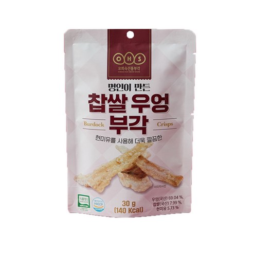 [오희숙전통부각] 찹쌀우엉부각, 6개, 30g