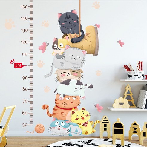 위드코코 데코 북유럽 벽면 리폼 포인트 동물 고양이 강아지 인테리어 방 꾸미기 스티커 시트지, type 03