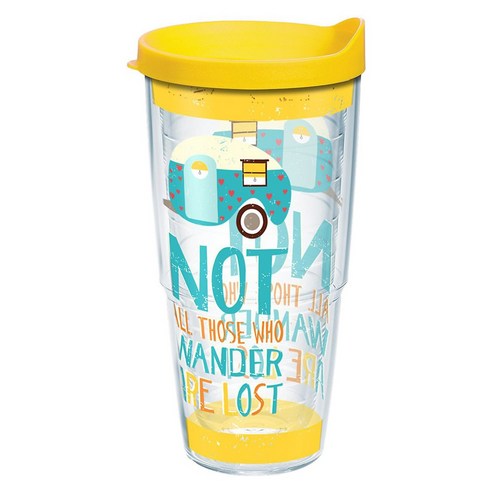 터비스 킵 드링크 핫 & 콜드 텀블러, Retro Camper All Who Wander, 710ml