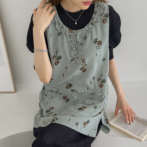 모시의 시원함과 편안함을 선사하는 여름 필수품: 모시 지퍼 앞치마