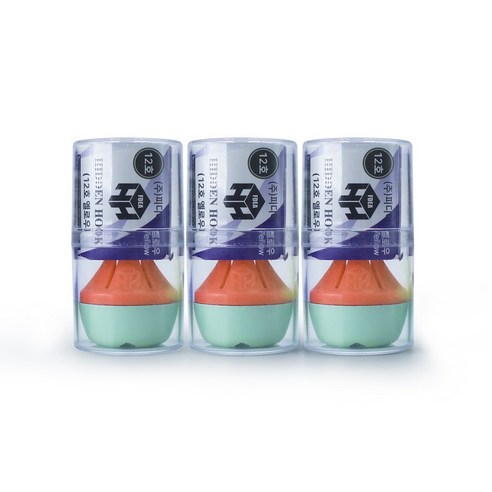 아이시니 피디어 히든훅 강력 훅킹 쭈꾸미 야광 애자, 3개, 56g, 오렌지 15호
