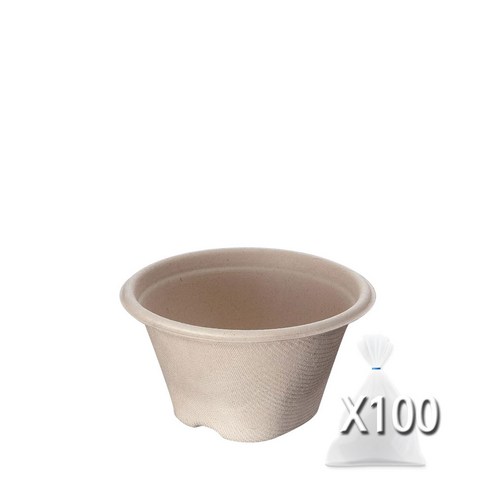 스프컵 자연분해 사탕수수 펄프 용기 도시락 1봉 (100개), 100개, 1개