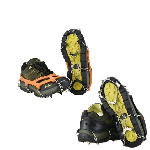 등산용 아이젠 논슬립 체인 10P 남녀공용 프리사이즈 잘사는몰, 블랙(10P)