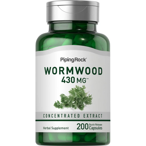 파이핑록 개똥쑥 웜우드 430mg 200정 아르테미시닌 보충제 Wormwood, 1개