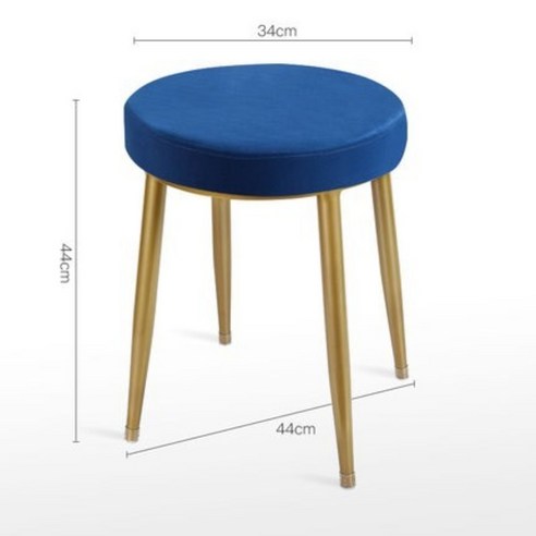 메이크업 의자 화장대 작은 식탁 티테이블 사용 모던 심플 인테리어 다양한 디자인 높이, B타입 블루 플란