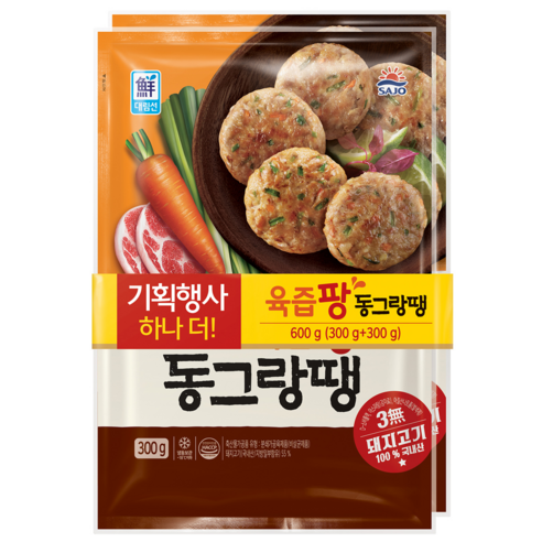 사조대림 [대림냉동] 대림선 육즙팡 동그랑땡600g(300x2) x3개