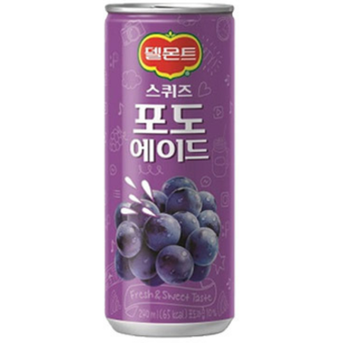 델몬트 스퀴즈 포도에이드 240ml, 68개