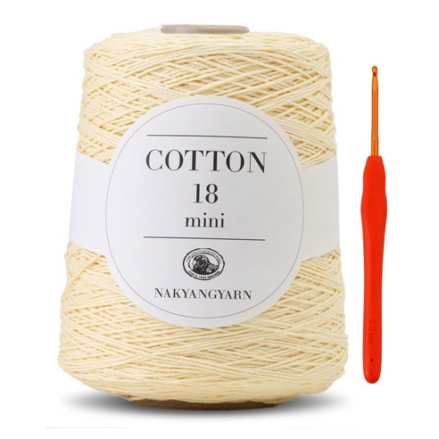 코튼18미니실(450g)x1볼+코바늘5/0호(3.0mm), 620_버터