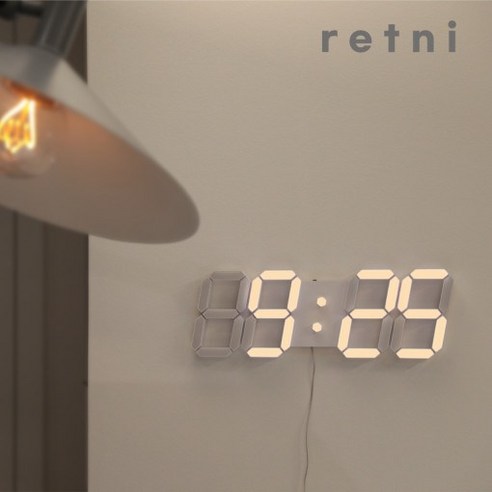레트니 LED 벽시계 무소음 무선리모컨 인테리어 집들이 선물, 3.3m