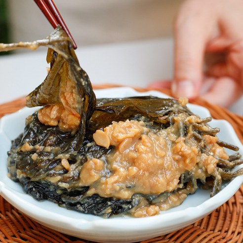 전라도 된장깻잎장아찌 삭힌 깻잎 국산 순창 동백