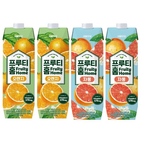 상큼함과 건강을 한 번에, 서울우유 프루티홈 오렌지 & 자몽 멀티박스!