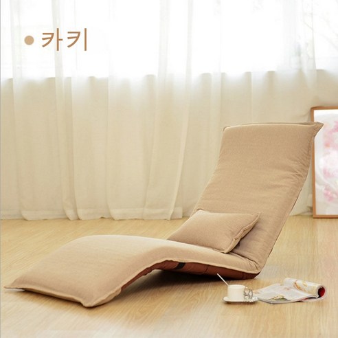 MEIISEO 미니 소파 거실 의자 접이식 의자 소파, 간단한 카키 스타일