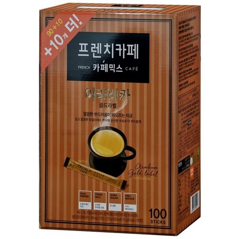 프렌치카페 카페믹스 아라비카 골드라벨10.7gx100개입, 골드라벨100t(90+10), 100개, 10.7g