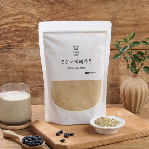 모닝팜 국산 쪄서볶은 서리태가루 검은콩가루 미숫가루 선식, 500g, 4개
