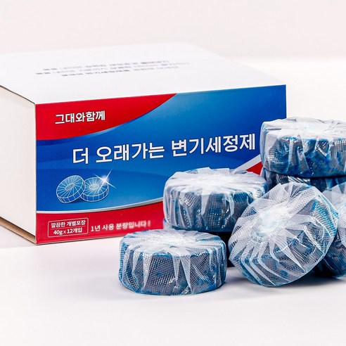 더 오래가는 변기클리너 40g 12개입 [1년사용분], 480g, 1개