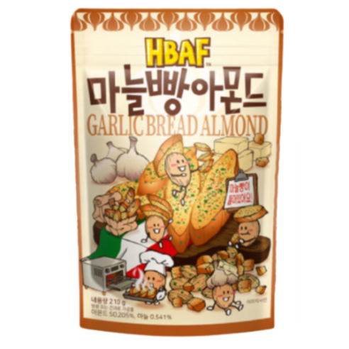 HBAF 마늘빵 아몬드, 210g, 5개