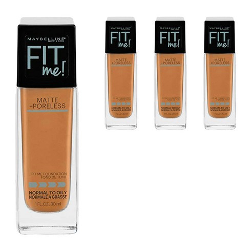 메이블린 핏 미! 매트+ 포어리스 파운데이션 30ml, Toffee, 4개