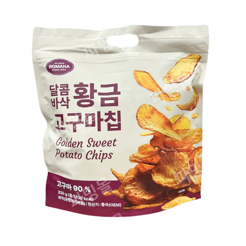 로마나 황금 고구마칩, 320g, 5개