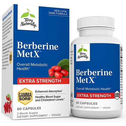 테리 내추럴리 베르베린 MetX 초고흡수율 캡슐 60정 Terry Naturally