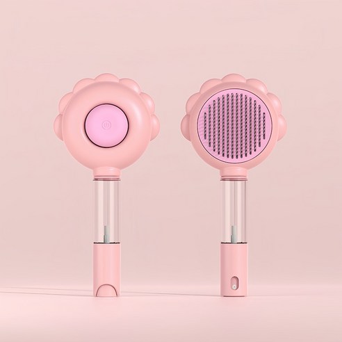 커머스코브 고양이 강아지 원터치 미스트 반려동물브러쉬, 1개, 핑크
