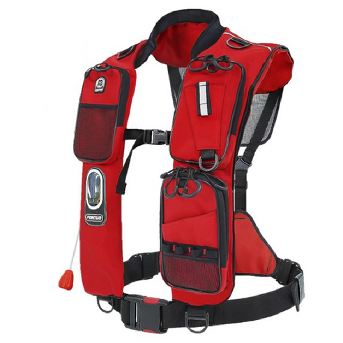 폰터스 자동팽창식 구명조끼 PL-9600, RED