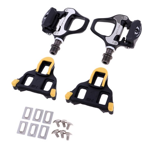 도로 자전거 Self-Locking RD2 페달 Clipless Racing 자전거 페달 (클리트 포함), 100x91mm, 알루미늄 합금, 블랙