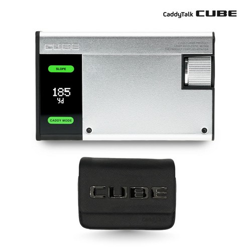 CaddyTalk CUBE retroSilver 골프 거리측정기, 블랙