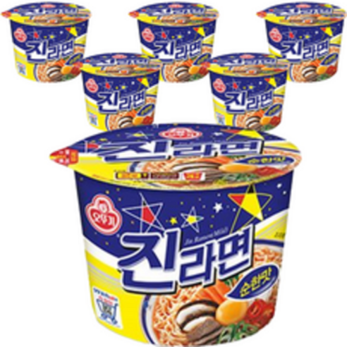 오뚜기 진라면 순한맛 큰컵 110g, 6개