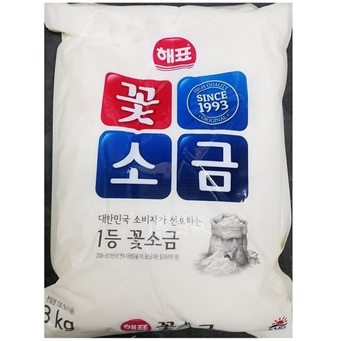 해표 [해표] 꽃소금 (해표 3K), 3kg, 1개