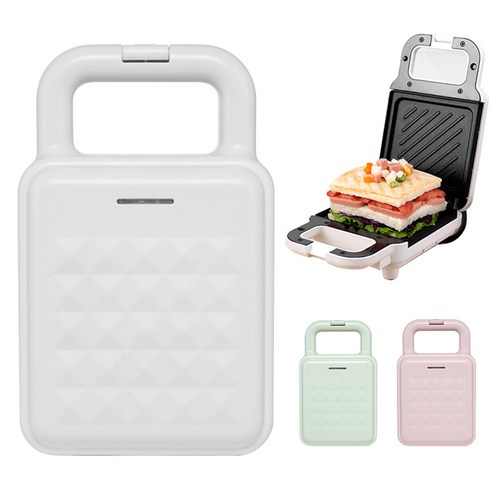 Yu&Mi 샌드위치 기계 아침 식사 기계 가정용 가벼운 식품 기계 튀김 기계 프레스 토스터, 흰색