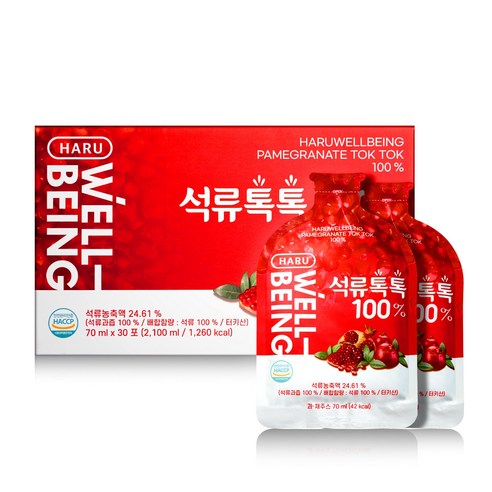 하루웰빙 석류톡톡 100 1박스 (70ml x 30포), 2.1L, 1개